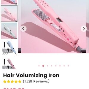 Voloom Petite Sleek Pink Hair Volumizing Iron
